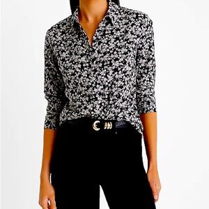 Express Floral Portofino Shirt Size XS NWT